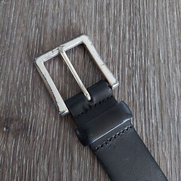 Liz Claiborne Black Leather Belt 40 - Picture 4 of 6